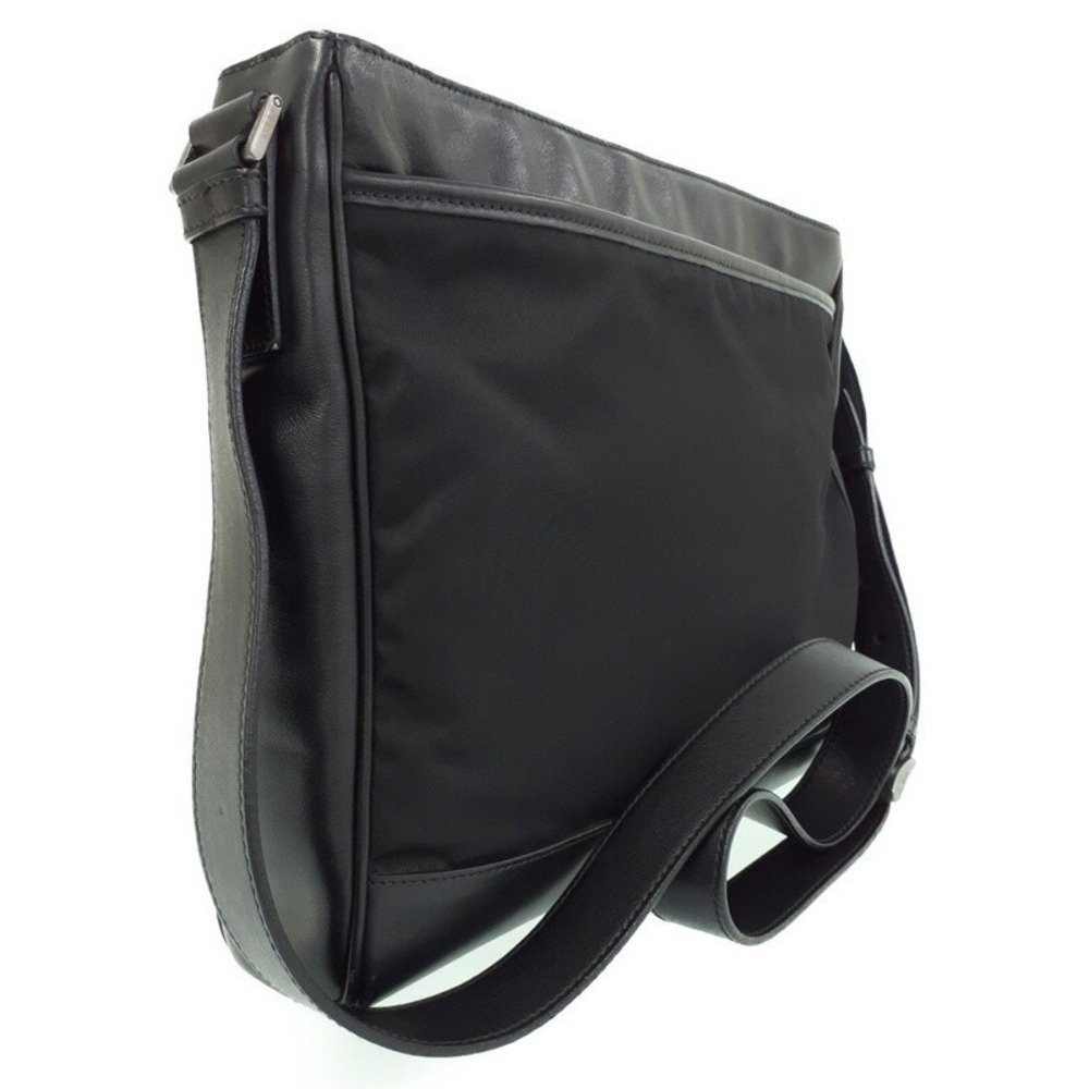 Prada messenger bag leather trim Black Crossbody
